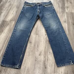 Levi’s 505 Straight Leg Jeans Mens 36x30 Blue Distressed Red Tab 5-Pocket Denim